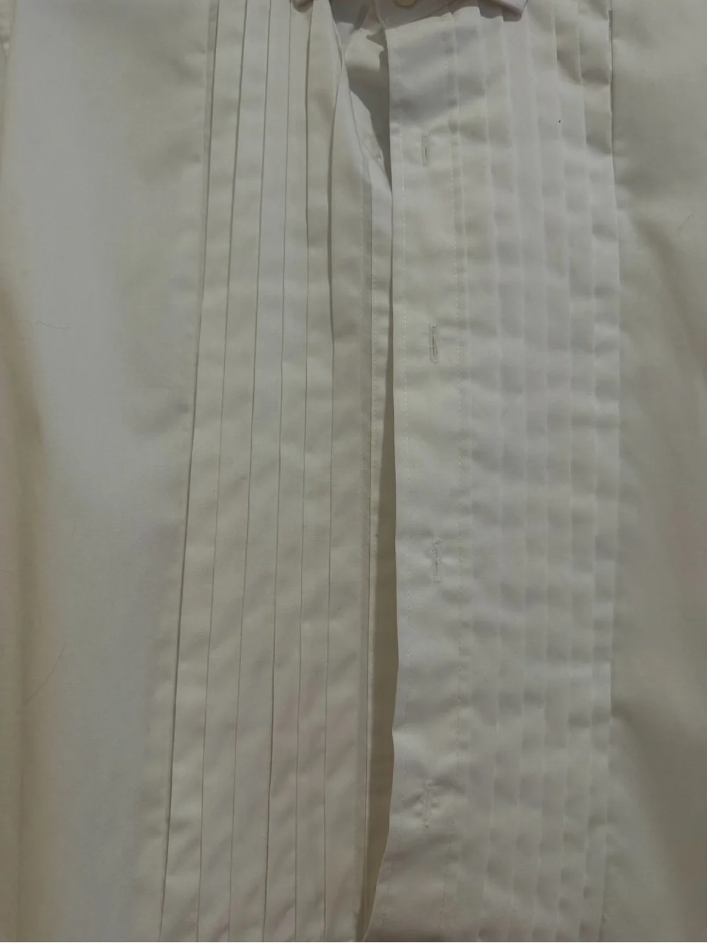 J. Crew White Pleated Front Men's Tuxedo Dress Shirt